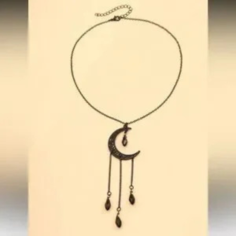 Crescent Moon?Dangle Necklace N2057